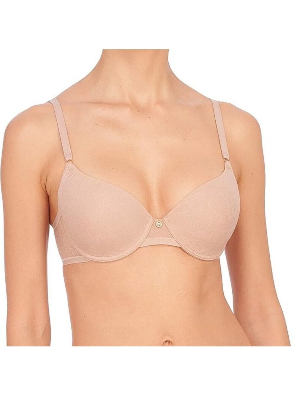 Natori Jacquard Contour Underwire Bra NWT 32E Cafe